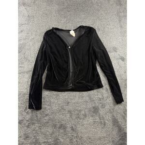 Women’s Nextera Black Velvet Sheer Top Size Large